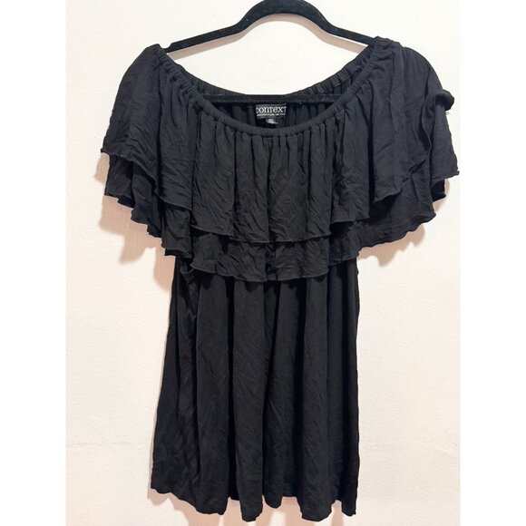 Context Lord and Taylor 2XL Ruffle Off the Shoulder Top Shirt - Picture 2 of 5